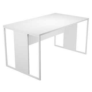 Scrivania singola Essence - 120 x 80 cm - Bianco - Gamba bianco
