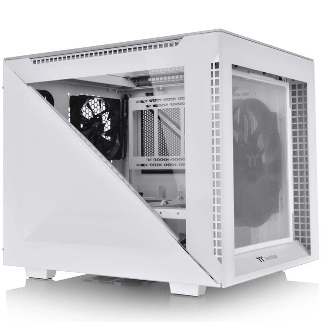 Thermaltake Divider 200 TG Snow - Micro case - micro ATX - pannello laterale fi…