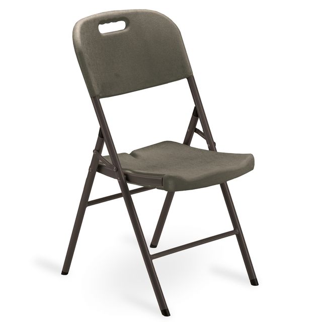 Sedia Horeca - pieghevole - 88 x 50 x 45 cm - acciaio/HDPE - noce - Garden Frie…