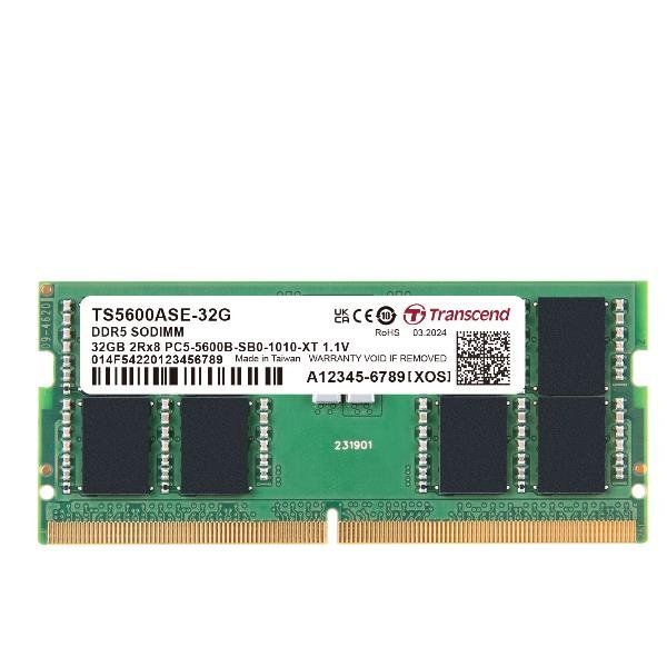 Transcend - DDR5 - modulo - 32 GB - SO DIMM 262-pin - 5600 MHz / PC5-44800 - CL…