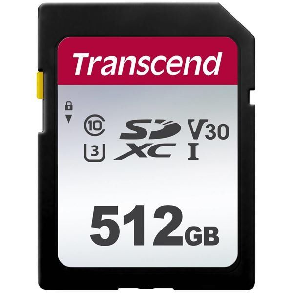Transcend 300S - Scheda di memoria flash - 512 GB - Video Class V30 / UHS-I U3 …