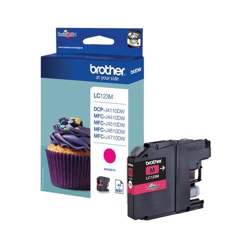 Brother LC123M - Alta resa - magenta - originale - cartuccia d'inchiostro - per…