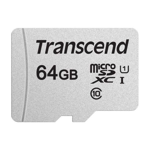 Transcend 300S - Scheda di memoria flash - 64 GB - UHS-I U1 / Class10 - microSD…