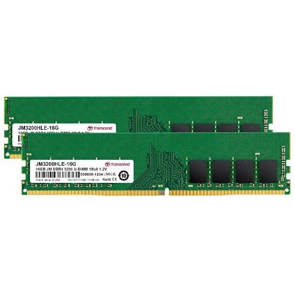 Transcend JetRAM - DDR4 - kit - 32 GB: 2 x 16 GB - DIMM 288-PIN - 3200 MHz / PC…