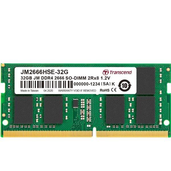 Transcend JetRAM - DDR4 - modulo - 32 GB - SO DIMM 260-pin - 2666 MHz / PC4-213…