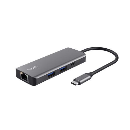 Trust Dalyx - Docking station - per laptop - USB-C - HDMI - GigE