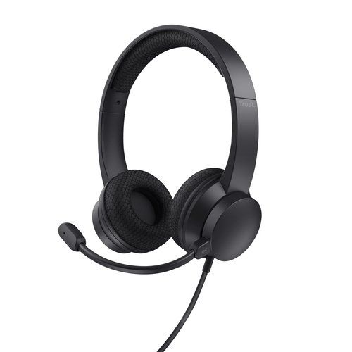 Trust HS-260 - Cuffie con microfono - over ear - cablato - USB-A - nero