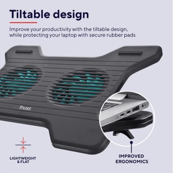 Trust Notebook Cooling Stand Xstream Breeze - Supporto notebook - con ventola d…