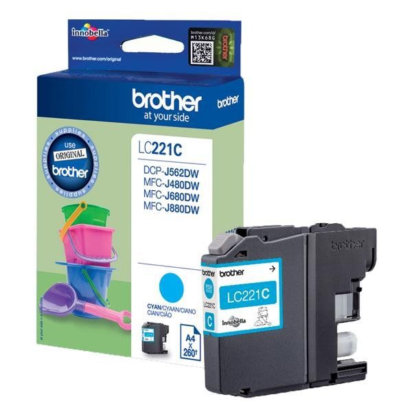 Brother LC221C - Ciano - originale - cartuccia d'inchiostro - per Brother DCP-J…