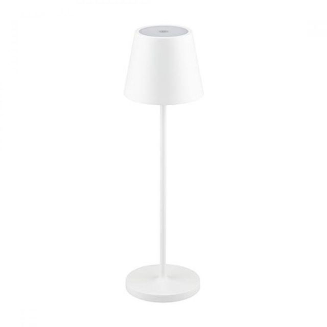 V-TAC LED 2W TABLE LAMP(4400MA BATTERY) 3000K IP54 WHITE BODY