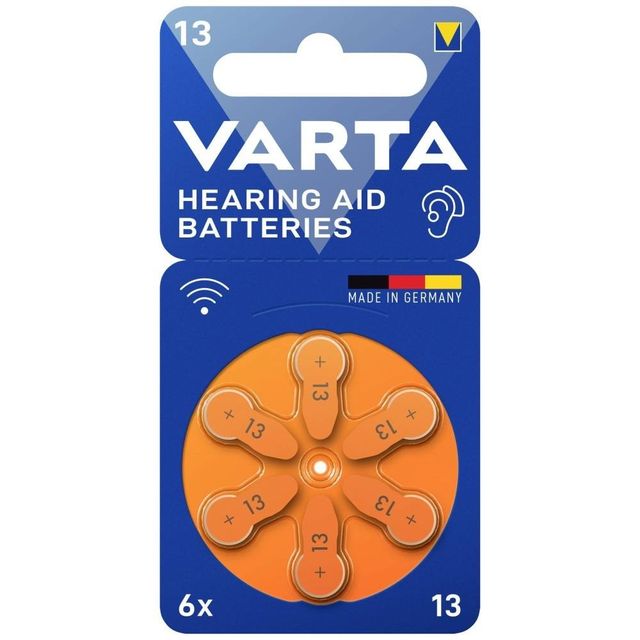VARTA HEARING AID BATTERIES ACUSTICHE 13X6 BL1