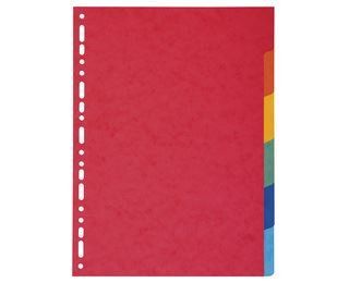 Separatore Forever - 6 tacche - cartoncino riciclato 220 gr - A4 - multicolore …