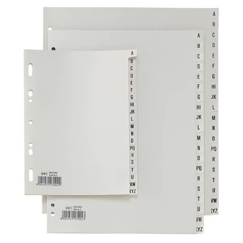 Separatore alfabetico A/Z Record R - PP - 21 x 29,7 cm - A4 - grigio - Sei Rota