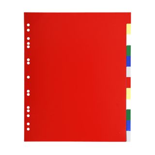 Separatore neutro a 12 tacche - PP - colori assortiti - A4 Maxi - Exacompta
