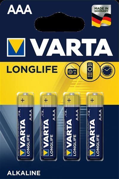Varta Longlife Extra - Batteria 4 x AAA - Alcalina