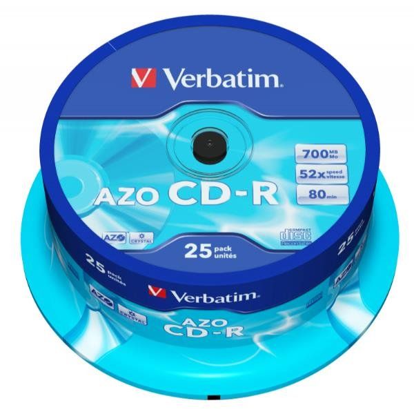 Verbatim - Scatola 25 CD-R DataLife Plus - 1x-52x - serigrafato - 43352 - 700MB