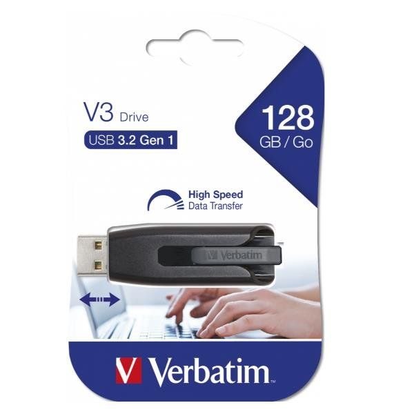 Verbatim - Usb 3.0 Superspeed Store'N'Go V3 Drive - Nero - 49175 - 128GB