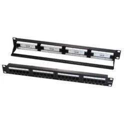 WP CABLING - Pannello cablaggio - RJ-45 X 24 - nero, RAL 9005 - 1U - 19"