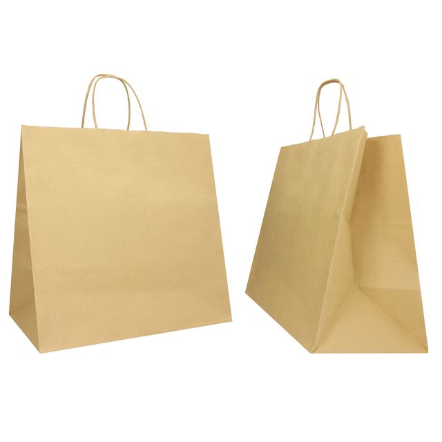 Shopper Twisted Large - maniglie cordino - 28 x 17 x 29 cm - carta biokraft - a…