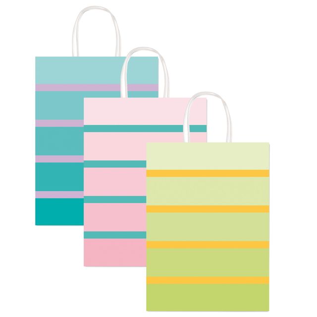 Shopper bicolor - con manici - carta ritorta - 26 x 12 x 36 cm - colori assorti…