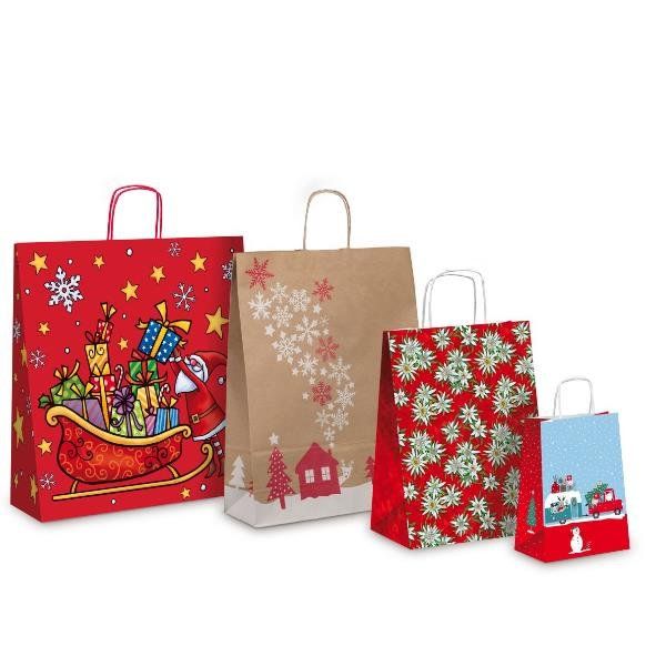 Shopper natale - fantasie assortite - Sadoch - expo 100 pezzi