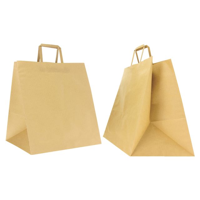 Shoppers Flat Maxi Plus - maniglie piattina - 40 x 35 x 35 cm - carta kraft - a…