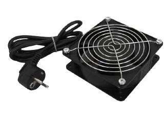 WP RACK - Ventola supporto - 230 V c.a. V - 120 mm - nero, RAL 9005