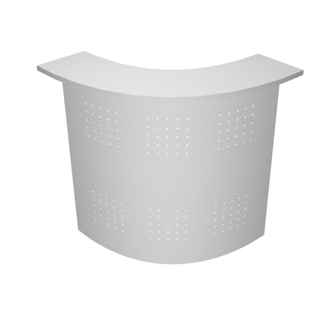 Sopralzo angolare reception Easy - 90 gradi - 96,5 x 96,5 x 115 cm - grigio/met…
