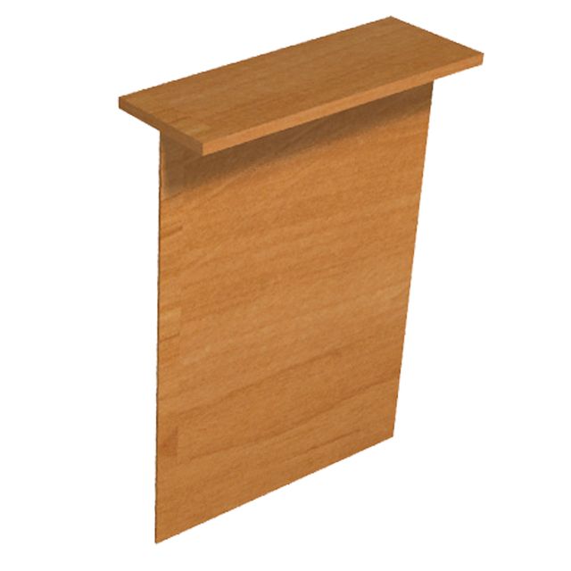 Sopralzo reception per scrivanie Easy - 80 x 30 x 115 cm - noce chiaro - Artexp…