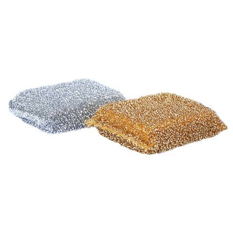 Spugna Pippo brilla cucina oro e argento 11,5x7,5x H.3 cm - conf. 2 pezzi - NP1…