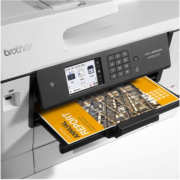 Brother MFC-J6940DW - Stampante multifunzione - colore - ink-jet - A3 (supporti) - fino a 25 ppm (copia) - fino a 28 ppm (stampa) - 600 fogli - 33.6 Kbps - USB 2.0, LAN, Wi-Fi(n), host USB, NFC