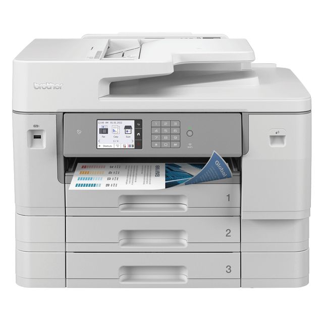 Brother MFC-J6957DW - Stampante multifunzione - colore - ink-jet - A3/Ledger (supporti) - fino a 25 ppm (copia) - fino a 30 ppm (stampa) - 850 fogli - 33.6 Kbps - USB 2.0, LAN, Wi-Fi(n), NFC, host USB 2.0
