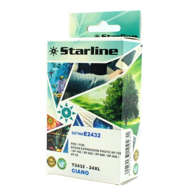 Starline - Cartuccia ink - per Epson - Ciano - C13T24324012 - 24XL -11ml