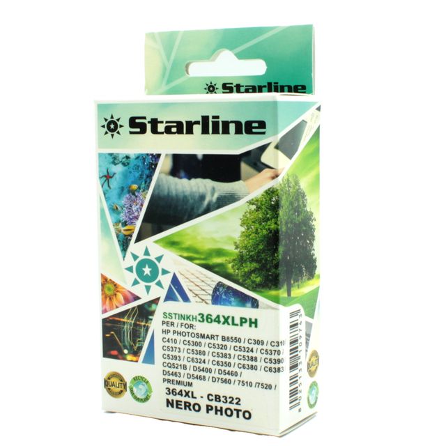 Starline - Cartuccia ink Compatibile - per HP 364XL - Nero Photo - CB322E - 14,…