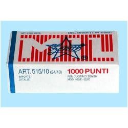 ZENITH 515/10 PUNTI METALLICI ACCIAIO S 24/10 MM CONF 10X1000 PUNTI
