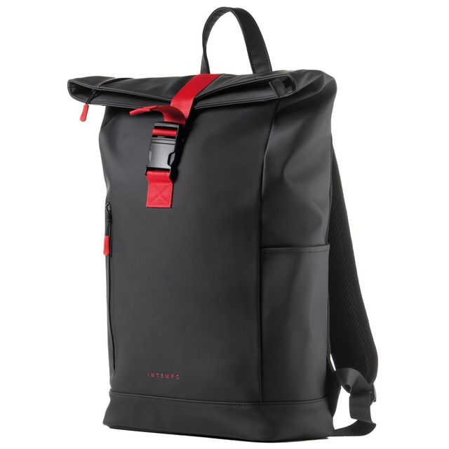 Zaino Roll-top Drop2Go - 30 x 42 x 14 cm - gomma - nero - In Tempo