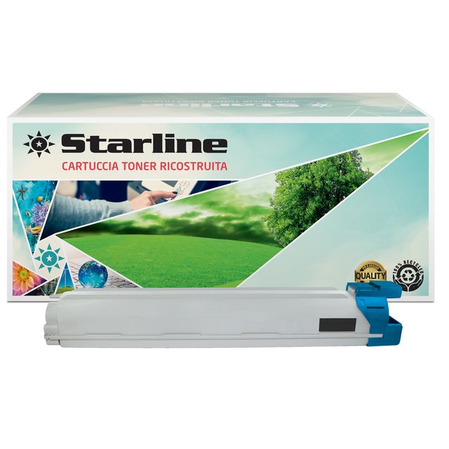 Starline - Toner Ricostruito - per Samsung CLX-9201 Series - Ciano - CLT-C809S/…