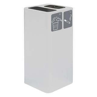 contenitore 100 lt bianco cover gettacarta/posacenere 2 pitto adesivi 38,3x38,3