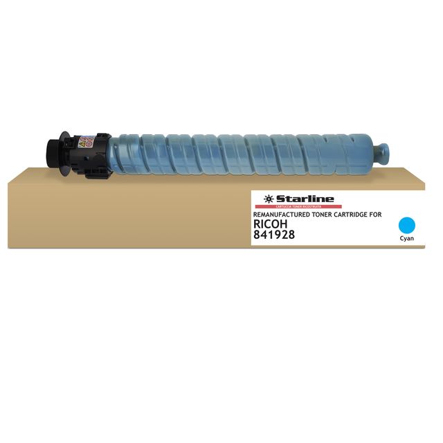 Starline - Toner ricostruito per Ricoh Aficio MPC 2003/2503 Series - Ciano - 84…