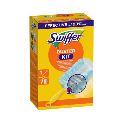 Starter Kit catturapolvere per mobili Swiffer Duster verde con 7 piumini - conf…