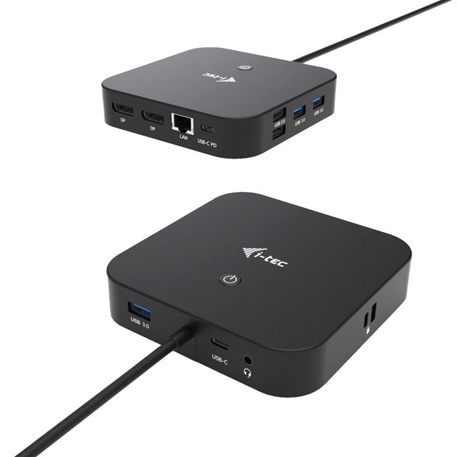 i-Tec - Docking station - USB-C / Thunderbolt 3/USB4 - HDMI, 2 x DP - GigE