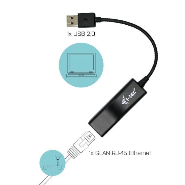 i-Tec ADVANCE Series USB 2.0 Fast Ethernet Adapter - Adattatore di rete - USB 2…