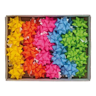 Stelle di nastro ecocolor - 20 mm x diam. 9 cm - colori assortiti primavera - B…