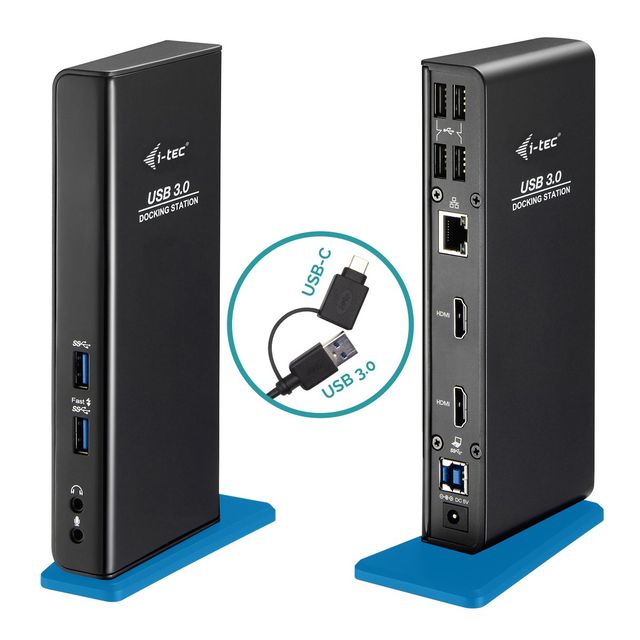 i-Tec USB 3.0/USB-C Dual HDMI Docking Station - Docking station - USB 3.0 - 2 x…