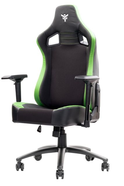 iTek Gaming Chair SCOUT PM30 - PVC, Doppio Cuscino - Nero/Verde