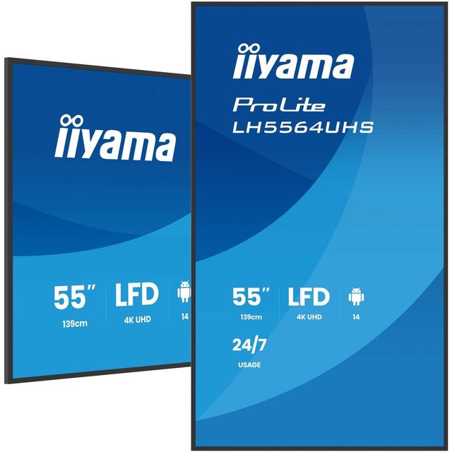 iiyama LH5564UHS-B1AG, Pannello piatto per segnaletica digitale, 139,7 cm (55?)…