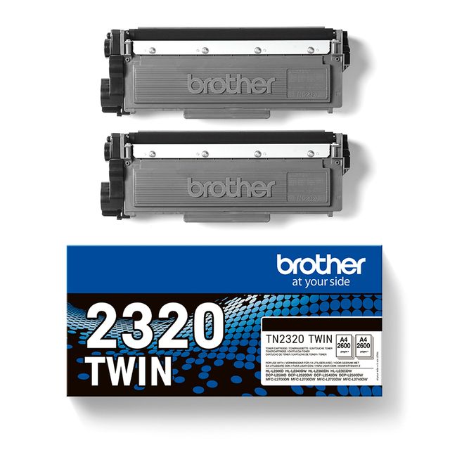 Brother TN2320 TWIN - Confezione da 2 - Alta resa - nero - originale - cartucci…