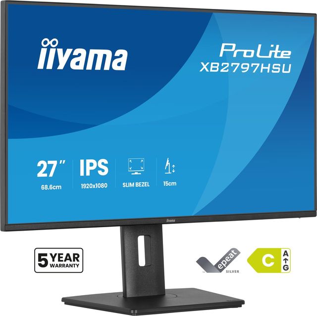 iiyama ProLite XB2797HSU-B1, 68,6 cm (27ʺ), 1920 x 1080 Pixel, Full HD, LED, 4 …