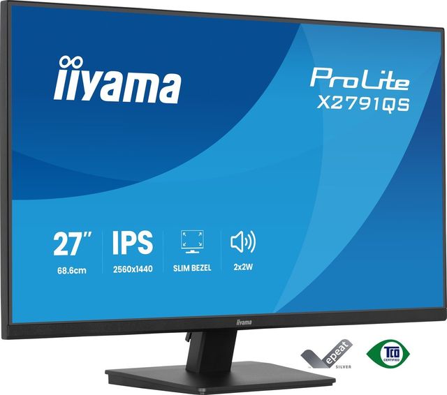 iiyama X2791QS-B1 Monitor ProLite 27" IPS QHD 120Hz 350cd 1500:1 HDMI DP 2xUSB …