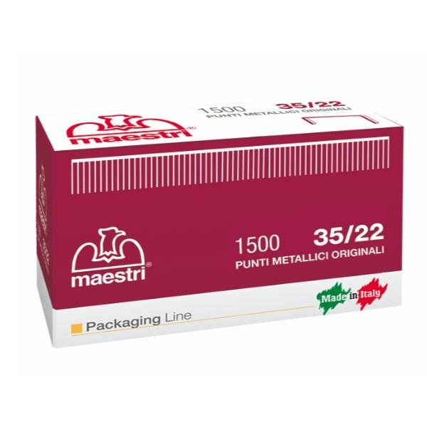 ro-ma - Punti metallici - 35/22 - 35 x 21.8 mm - filo di acciaio - pacco da 1500
